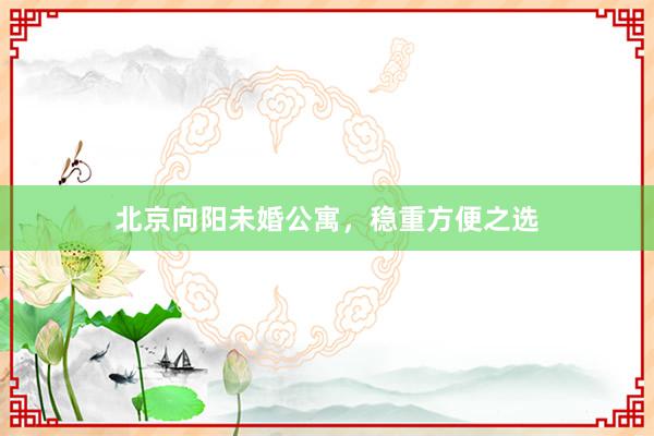 北京向阳未婚公寓,稳重方便之选